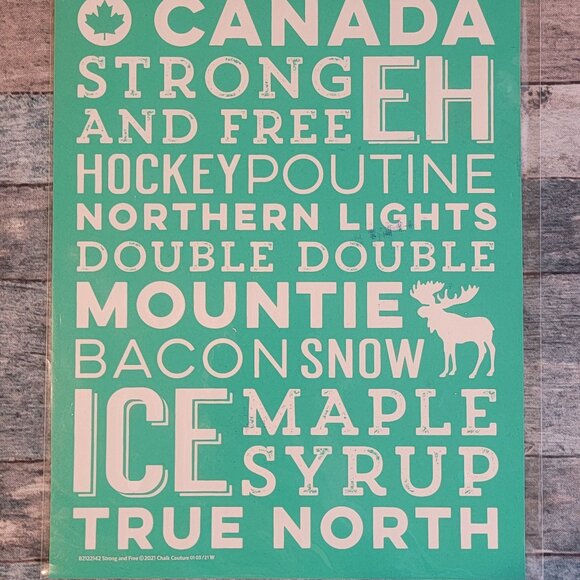 Oh Canada ~ Reuseable silk screen stencil 8 1/2 x 11 - Picture 1 of 2